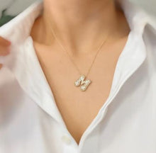 Load image into Gallery viewer, Crystal Bubble Initial Necklace - Ellison + Young
